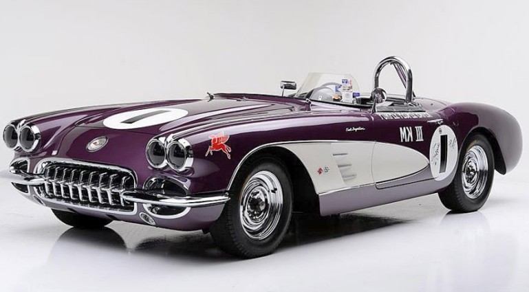 Purple People Eater Corvette races to auction