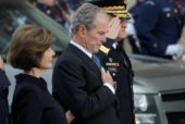 George W Bush leads tributes to father with emotional eulogy at state funeral