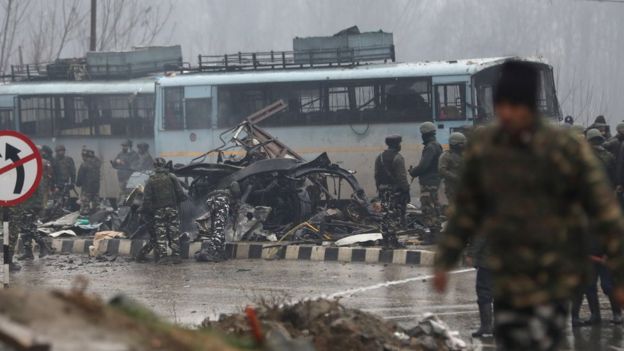 Kashmir attack: Bomb kills 40 Indian paramilitary police in convoy
