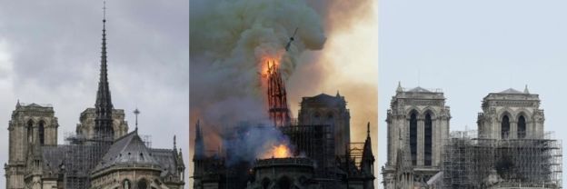 Notre-Dame fire: Millions pledged to rebuild cathedral