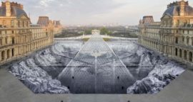 Visitors shred artist’s huge Louvre paper artwork in one day